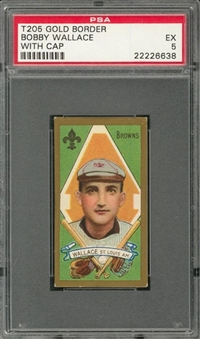 1909-1911 T205 Gold Border and T206 White Border Hall of Famers Graded Pair (2 Different)